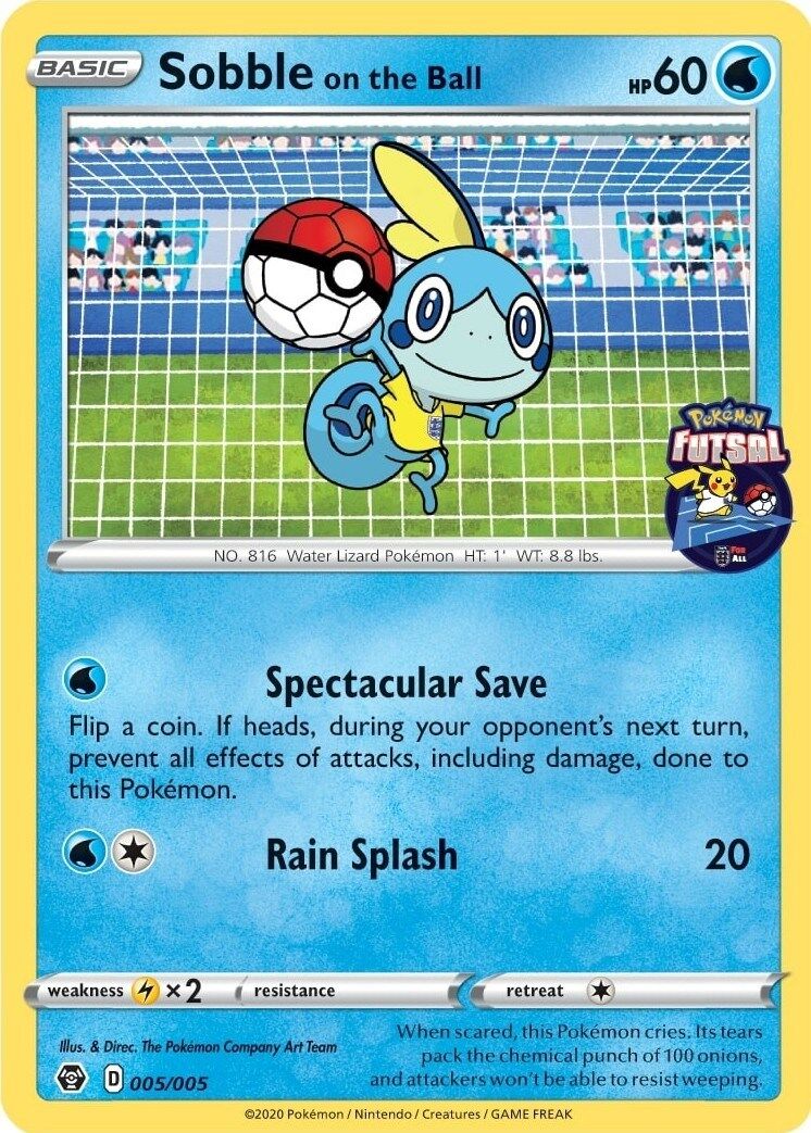 Sobble On The Ball 005/005 - Futsal Promo Sealed - Pokémon TCG