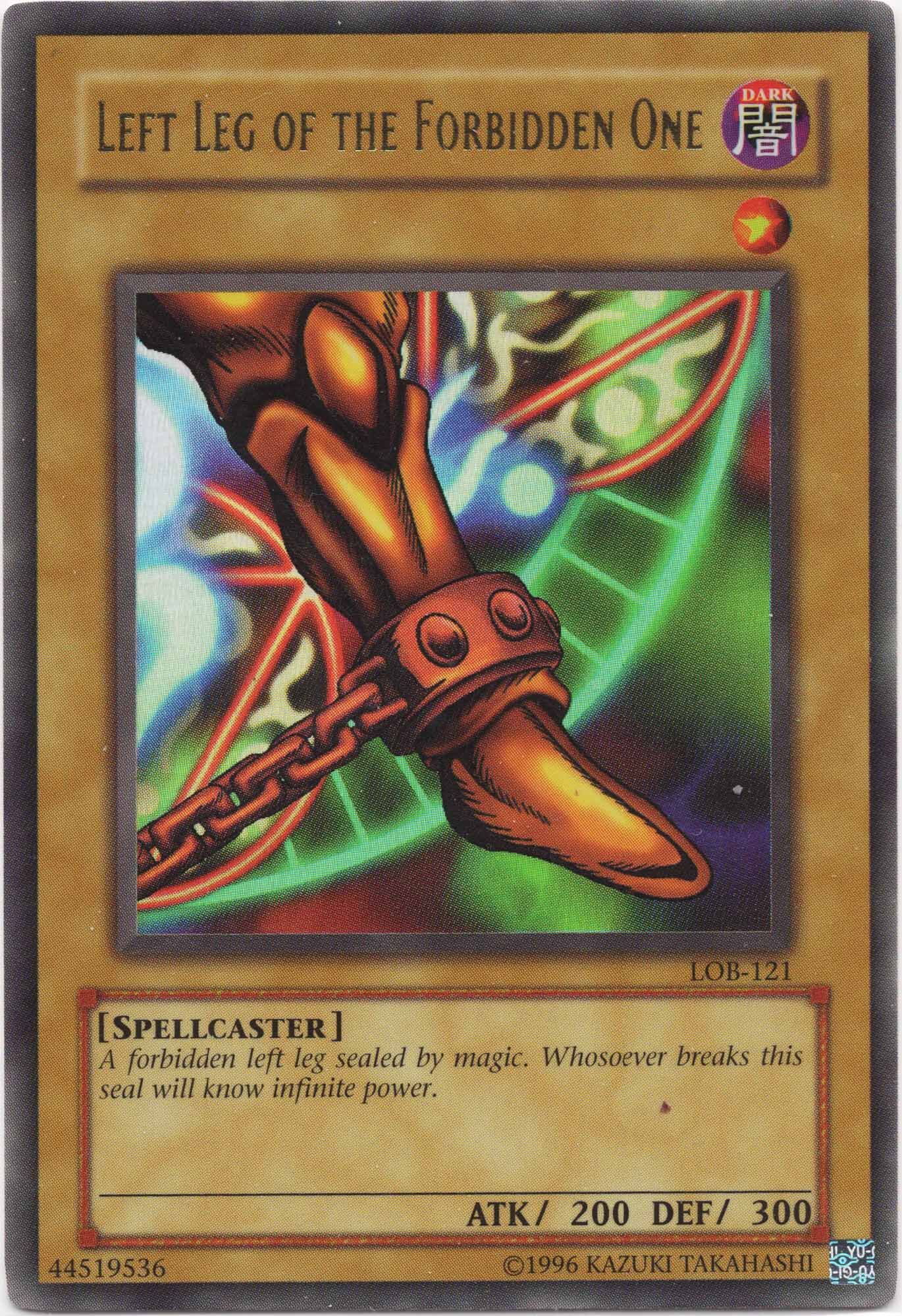 left-leg-of-the-forbidden-one-lob-121-ultra-rare-near-mint Left Leg of the Forbidden One - LOB-121 - Ultra Rare - Near Mint