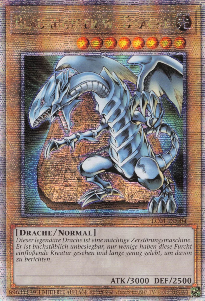 Blauäugiger w. Drache - LC01-DE004 - Quarter Centuary Secret Rare Blauäugiger w. Drache - LC01-DE004 - Quarter Centuary Secret Rare