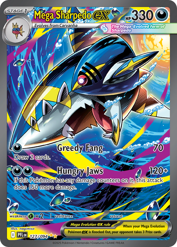 Mega Sharpedo ex - 127/094 - EN Mega Sharpedo ex - 127/094 - EN