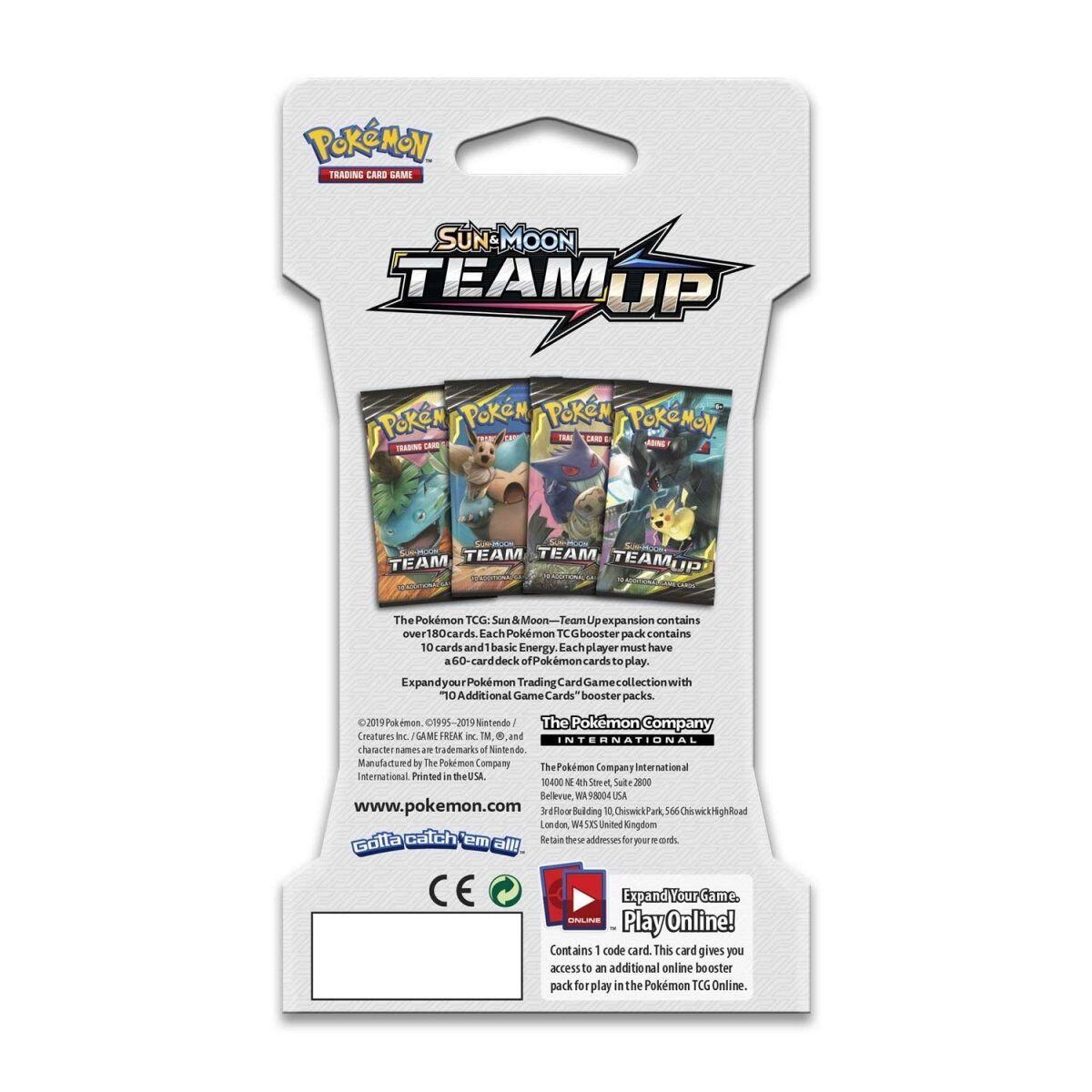 Pokémon TCG: Sun & Moon Team Up Sleeved Booster (10 Packs) - EN