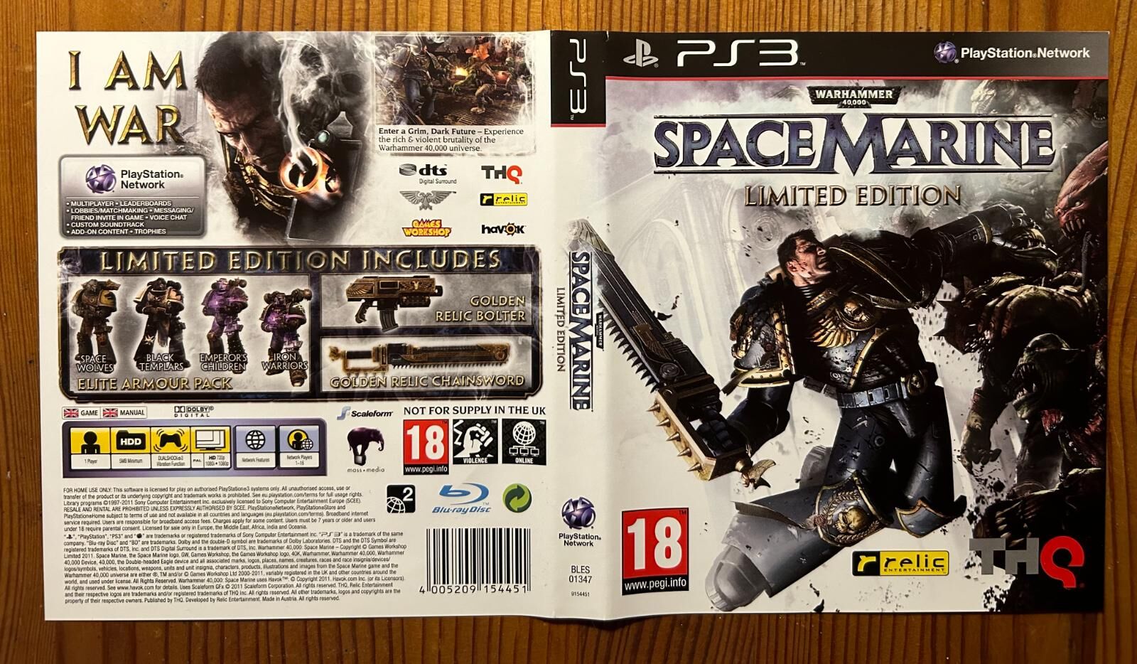 Warhammer 40,000: Space Marine [Elite Armour Pack] - OVP - PS3 - EN