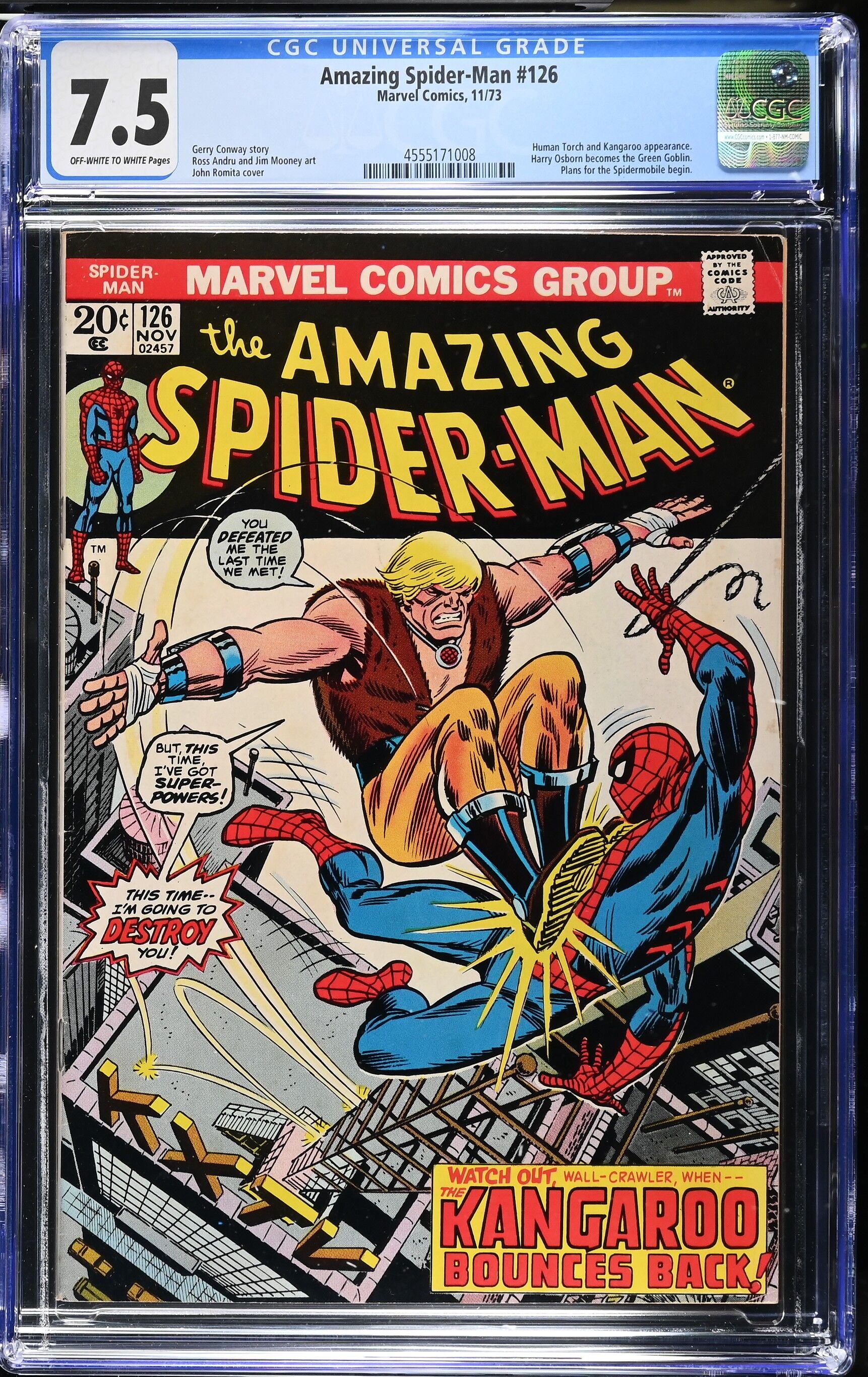 Amazing Spider-Man #126 CGC 7.5 Amazing Spider-Man #126 CGC 7.5