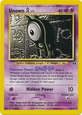 Unown A - 33/75 - Unlimited - EN