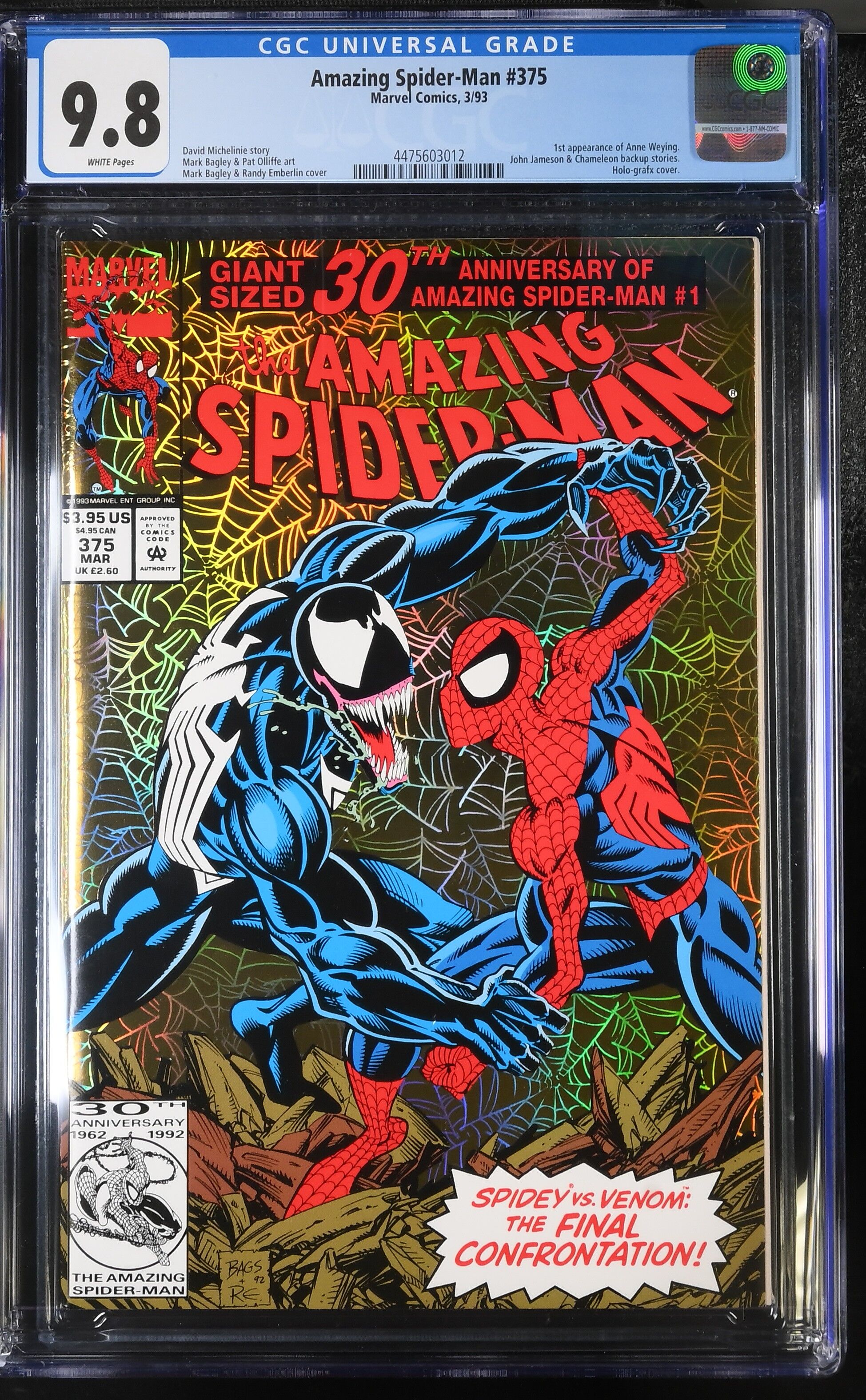 Amazing Spider-Man #375 CGC 9.8 Amazing Spider-Man #375 CGC 9.8