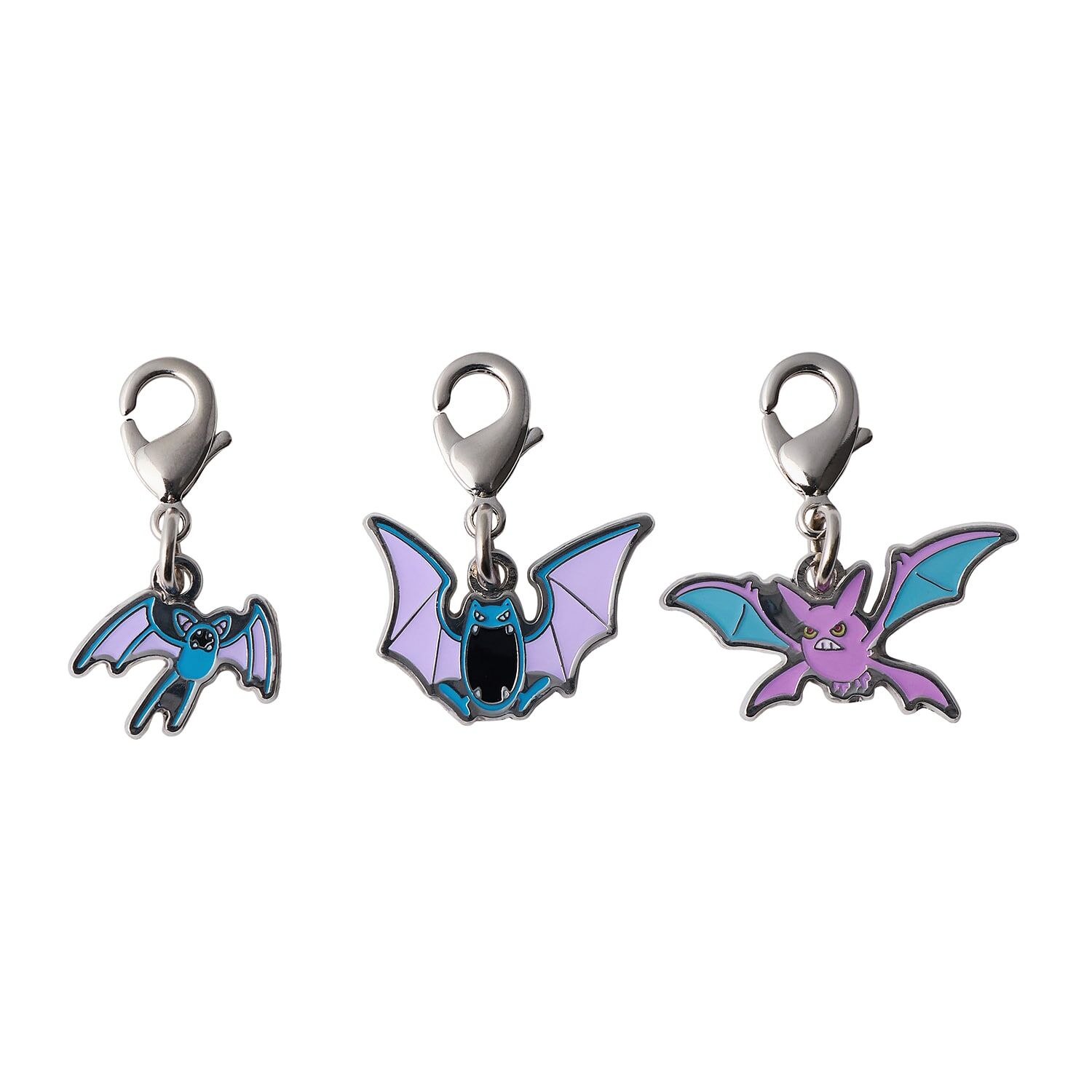 Pokemon Center - Zubat, Golbat und Crobat Schlüsselanhänger - 3 Stück Pokemon Center - Zubat, Golbat und Crobat Schlüsselanhänger - 3 Stück