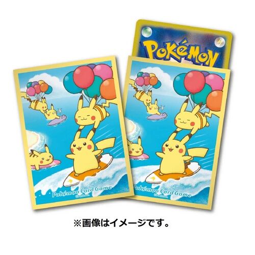 Pokemon Sleeves / Hüllen Card Game Deck - Shield Naminori Pikachu & Pikachu Flying in the Sky Pokemon Sleeves / Hüllen Card Game Deck - Shield Naminori Pikachu & Pikachu Flying in the Sky