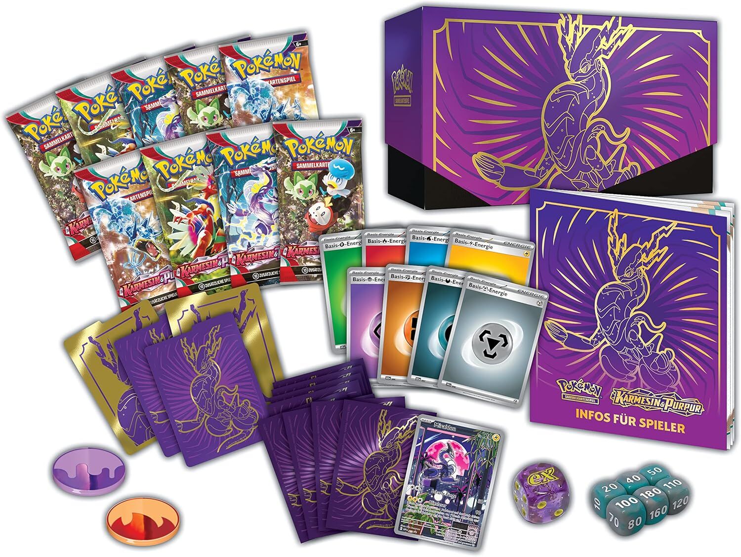 Pokémon TCG: Karmesin & Purpur Top-Trainer-Box (Miraidon) - DE