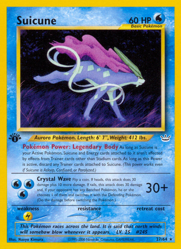 Suicune - 27/66 - 1st Edition - EN