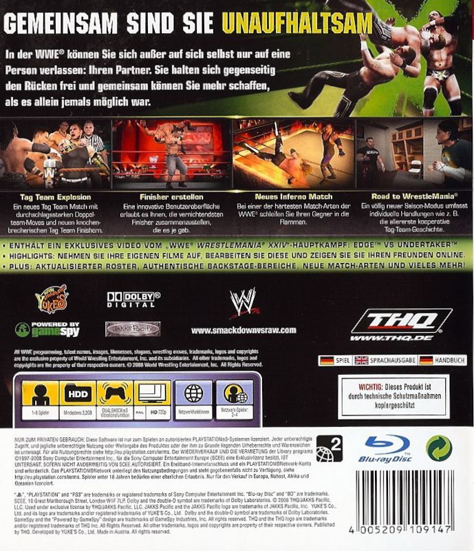 WWE Smackdown vs. Raw 2009 - PS3
