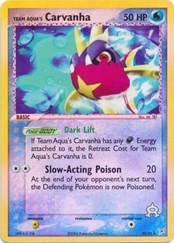 Team Aqua’s Carvanha - 25/97 - Reverse Holo - EN Team Aqua’s Carvanha - 25/97 - Reverse Holo - EN