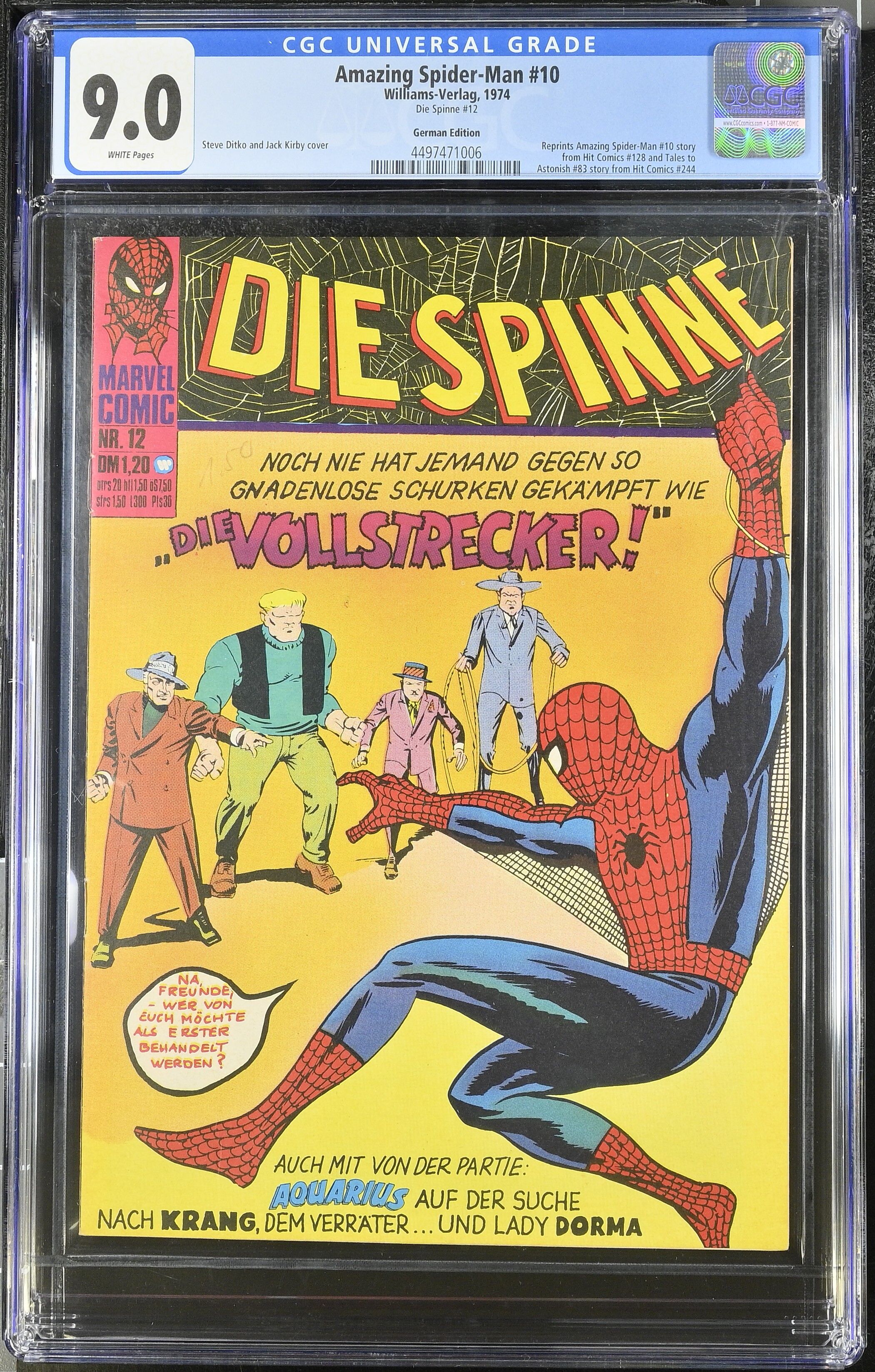 Amazing Spider-Man #10 CGC 9.0 Die Spinne #12 Williams Amazing Spider-Man #10 CGC 9.0 Die Spinne #12 Williams