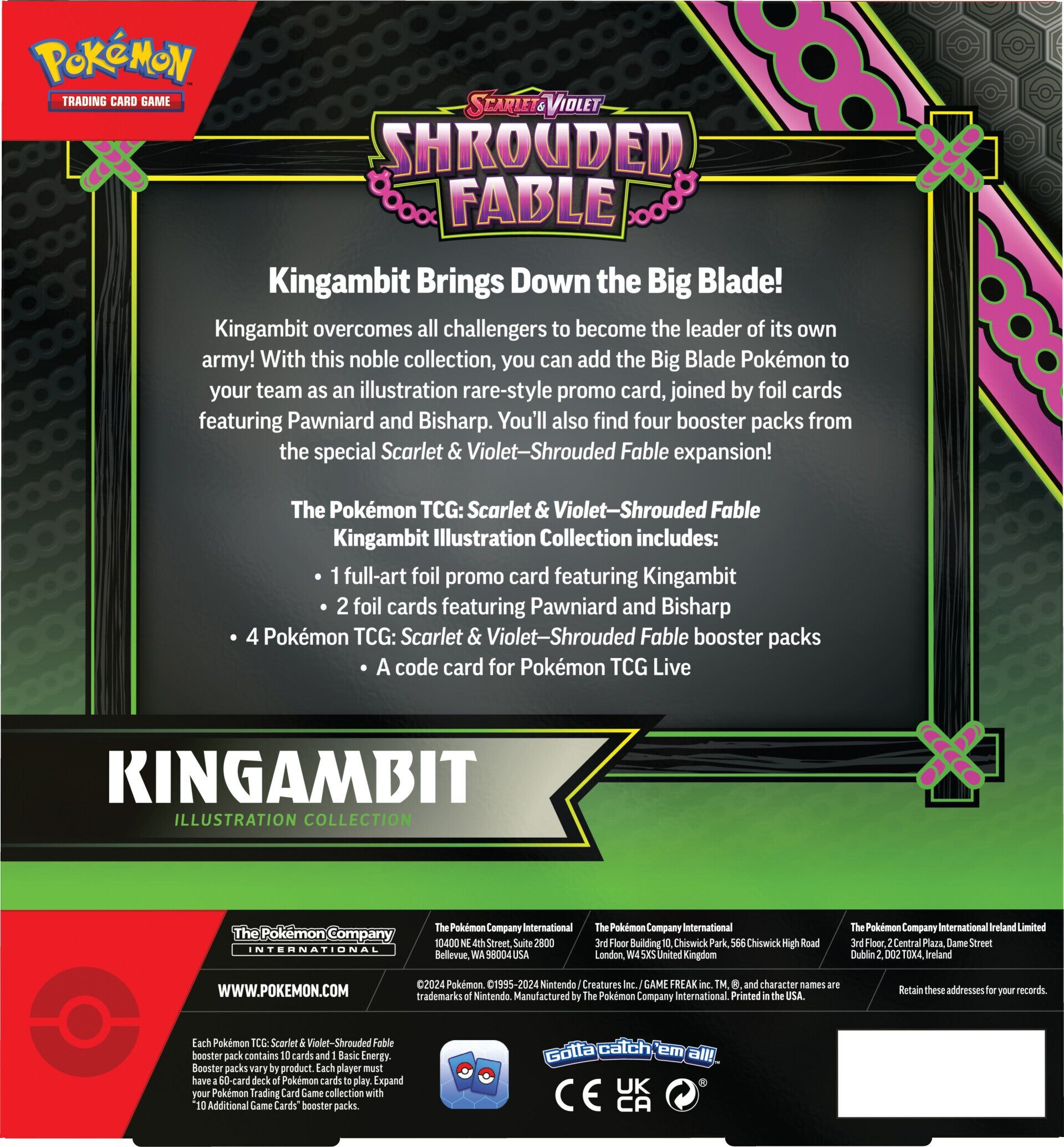 Pokémon TCG: Scarlet & Violet - Shrouded Fable - Kingambit Illustration Rare Box - EN