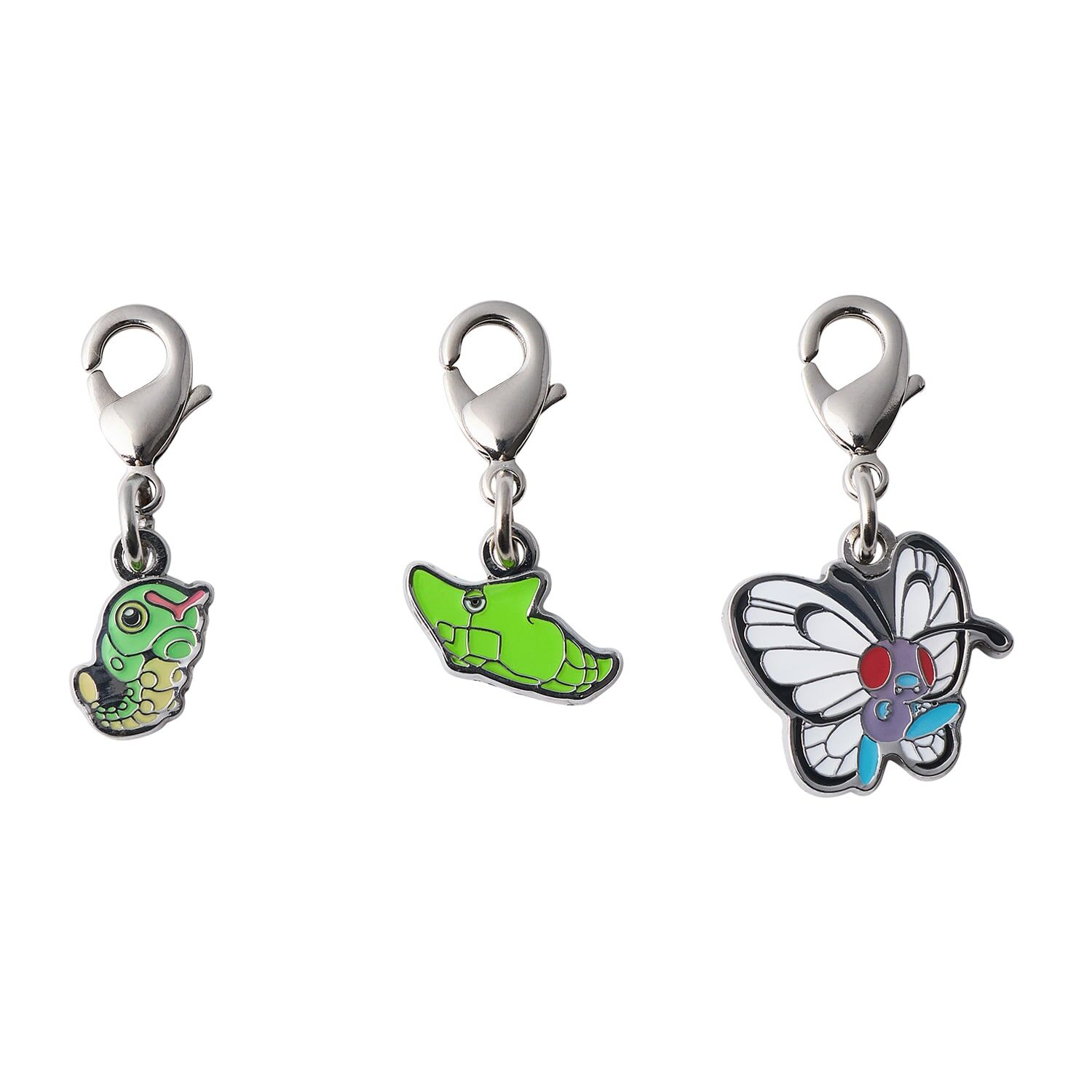 Pokemon Center - Caterpie, Metapod, Butterfree Schlüsselanhänger - 3 Stück Pokemon Center - Caterpie, Metapod, Butterfree Schlüsselanhänger - 3 Stück
