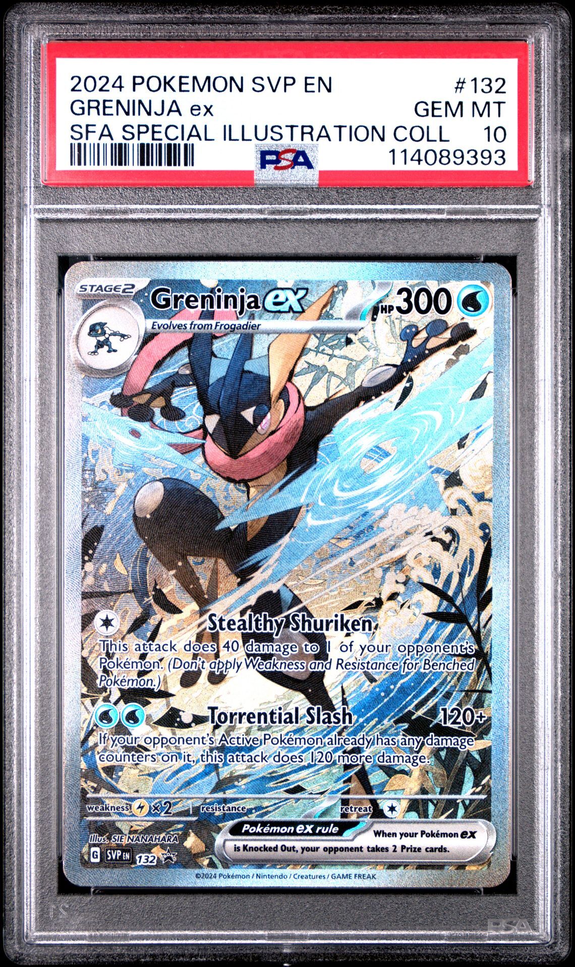 2024 POKEMON SVP EN-SV BLACK STAR PROMO 132 GRENINJA EX SHROUDED FABLE SPECIAL ILLUSTRATION COLLECTION - PSA 10 GEM-MT - Pokémon 2024 POKEMON SVP EN-SV BLACK STAR PROMO 132 GRENINJA EX SHROUDED FABLE SPECIAL ILLUSTRATION COLLECTION - PSA 10 GEM-MT - Pokémon