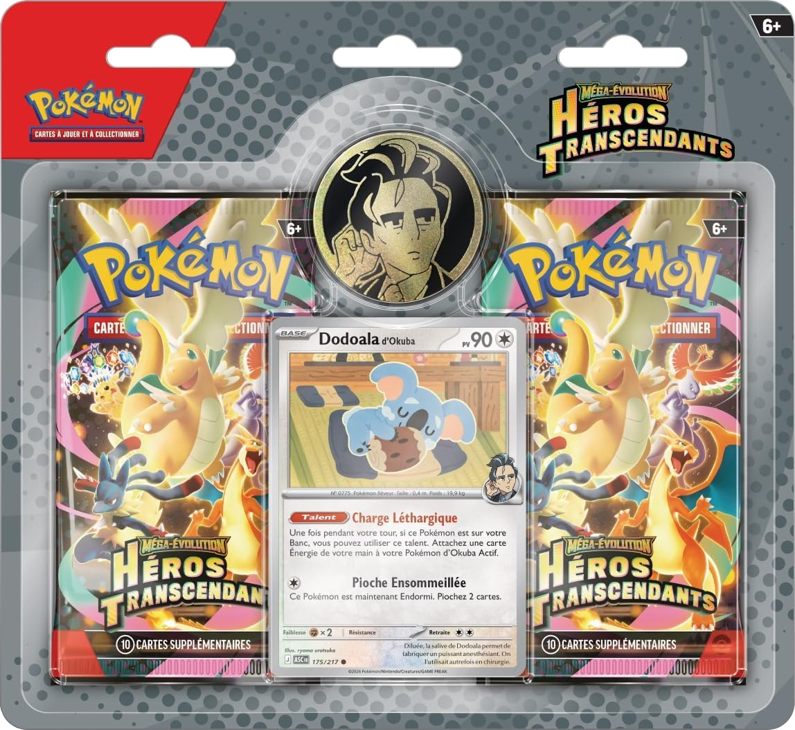 Pokémon JCC: ME2.5 - Héros Transcendants Dodoala d'Okuba 2-Pack Blisters - FR Pokémon JCC: ME2.5 - Héros Transcendants Dodoala d'Okuba 2-Pack Blisters - FR