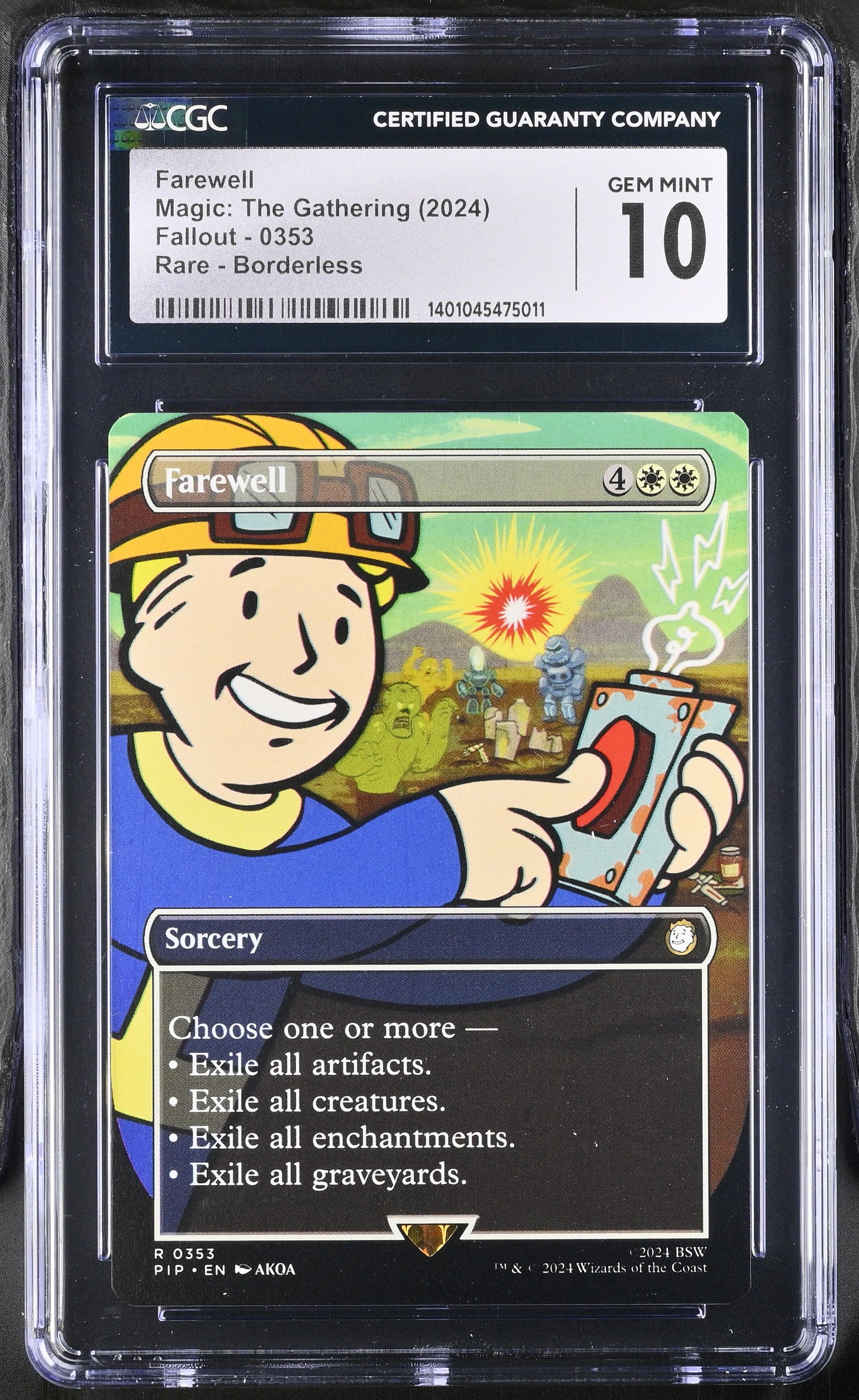 Farewell - Fallout 0353 - Rare Borderless - CGC 10 - 2024 Magic: The Gathering