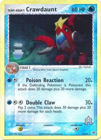 Team Aqua’s Crawdaunt - 14/97 - Reverse Holo - EN