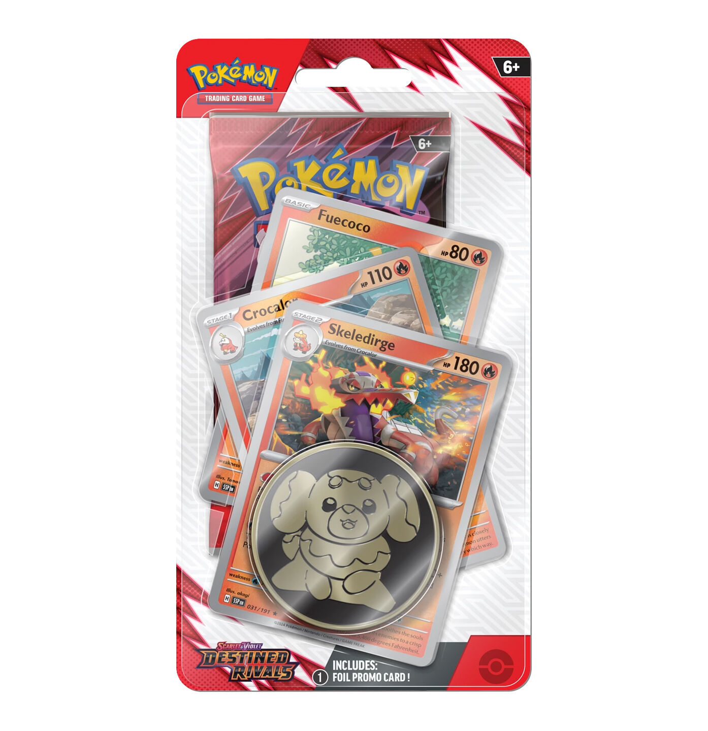Pokémon TCG: Scarlet & Violet SV10 - Destined Rivals - Skeledirge PREMIUM Checklane Blister - EN Pokémon TCG: Scarlet & Violet SV10 - Destined Rivals - Skeledirge PREMIUM Checklane Blister - EN