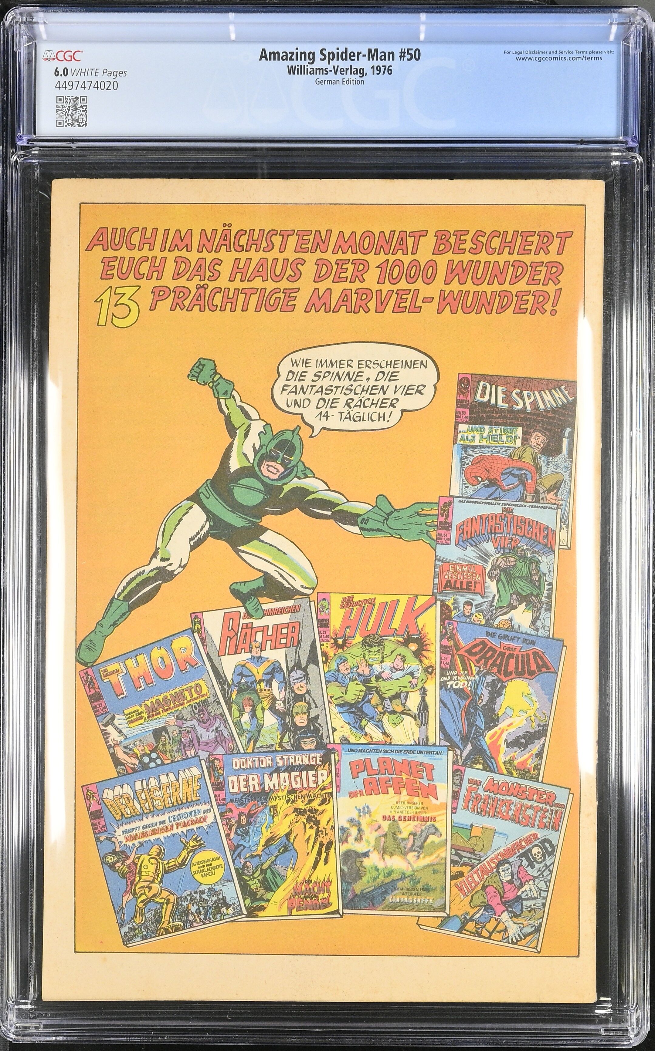Amazing Spider-Man #50 CGC 6.0 Spinne #51 Williams