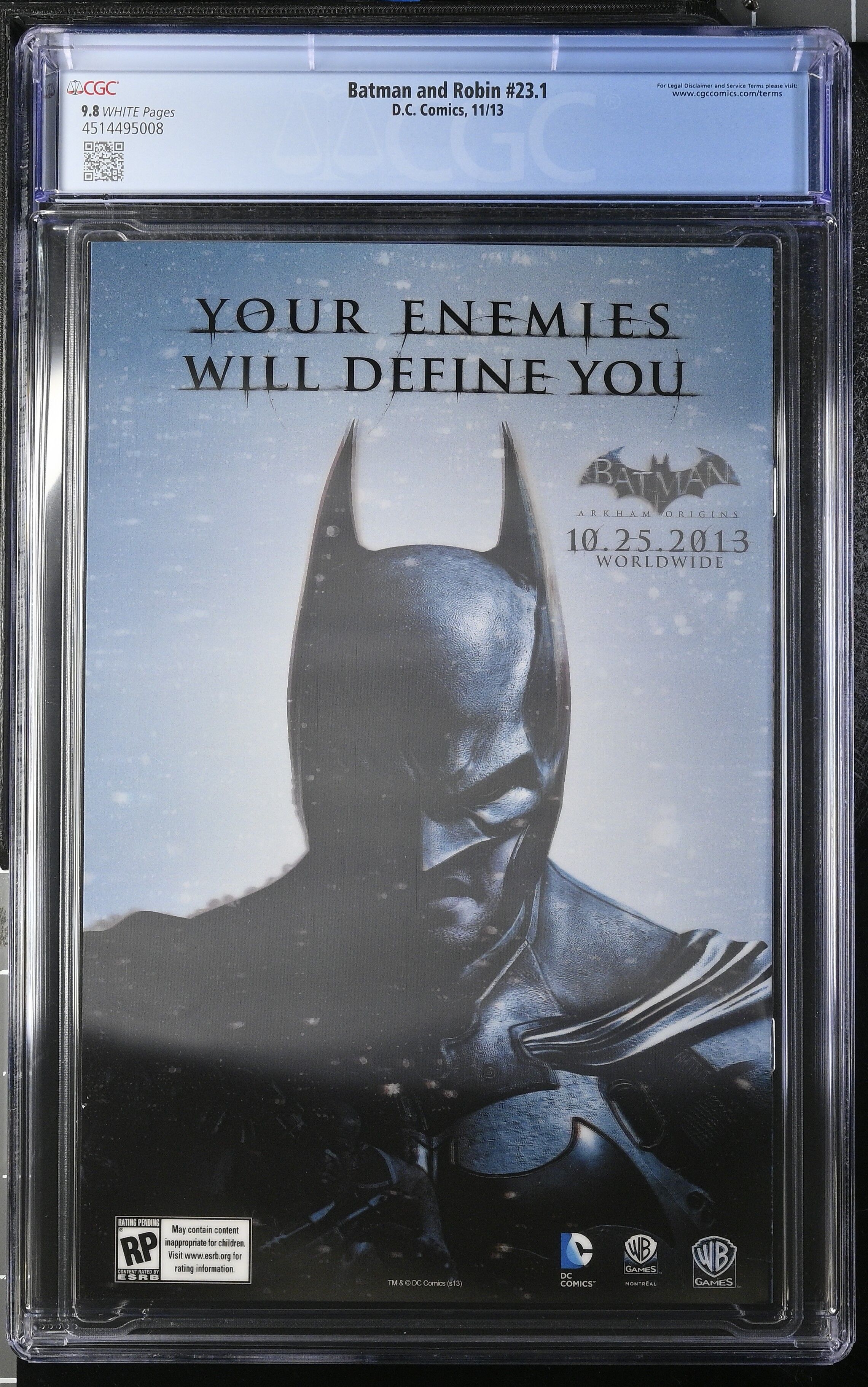 Batman and Robin #23.1 CGC 9.8 3D Lenticular Cover