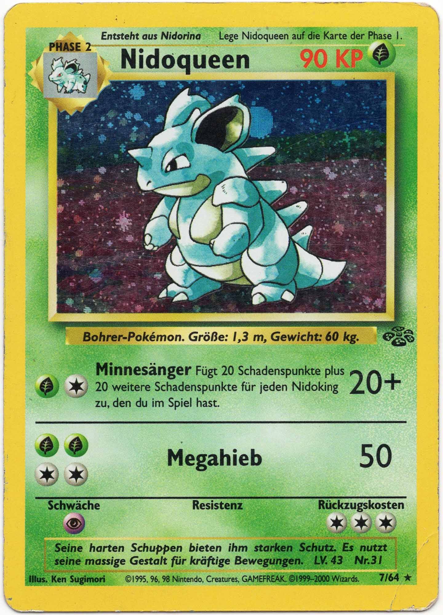nidoqueen-7-64-poke-mon-tcg-heavily-played Nidoqueen - 7/64 - Pokémon TCG (Heavily Played)