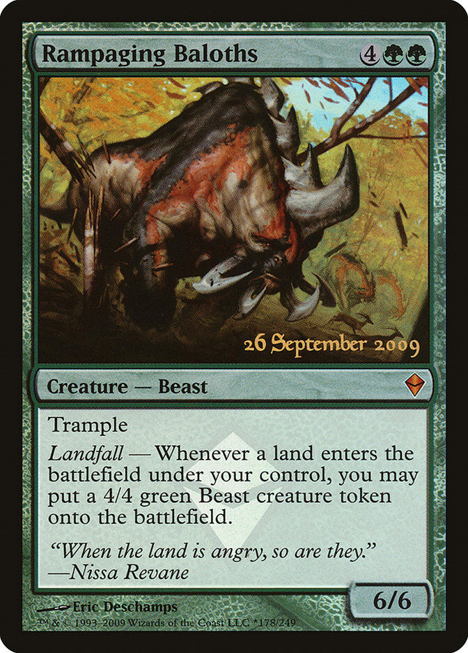 Rampaging Baloths - 2009 Prerelease Promo Holo - MTG - Near Mint - EN