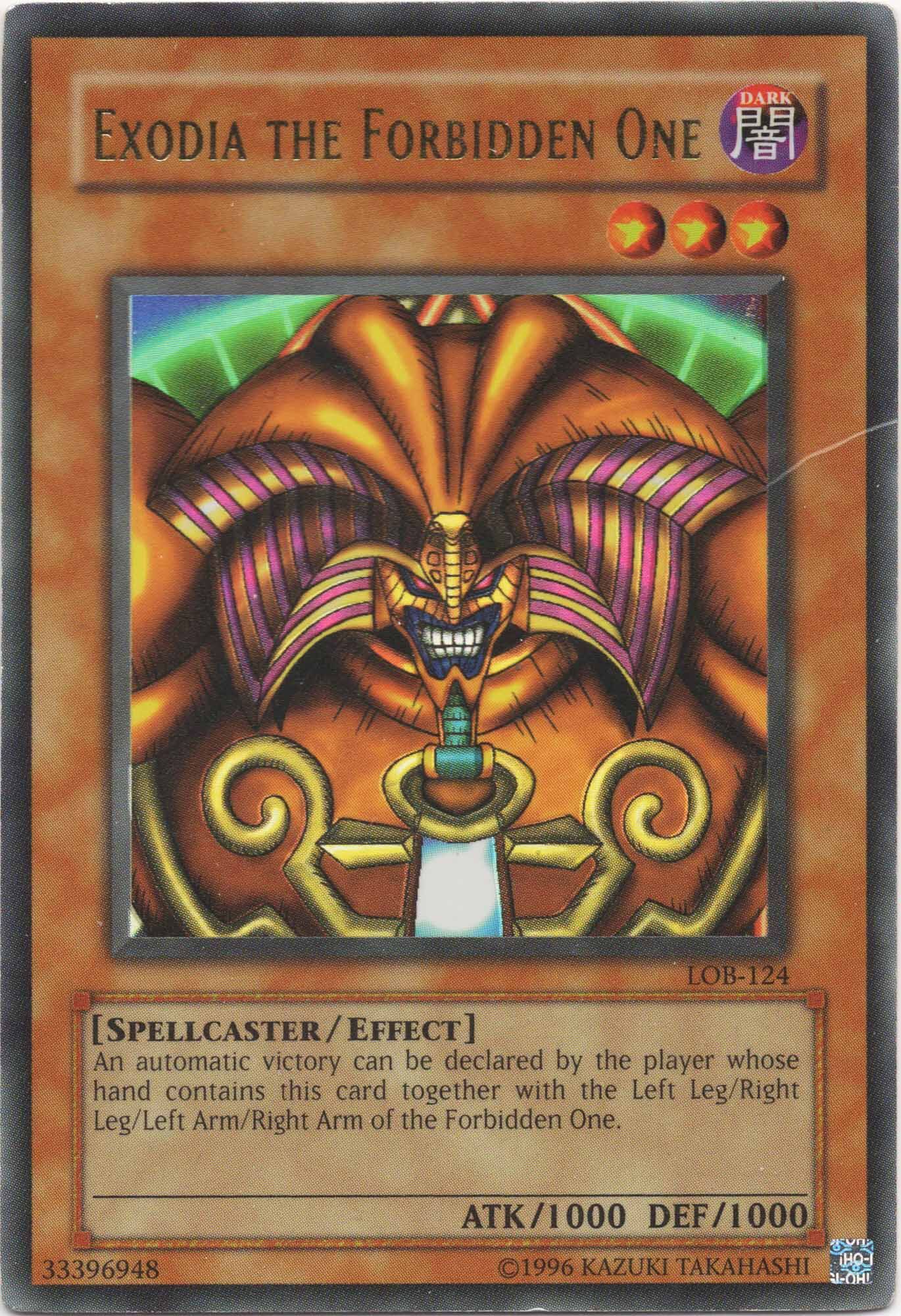 exodia-the-forbidden-one-lob-124-ultra-rare-heavily-played Exodia the Forbidden One - LOB-124 - Ultra Rare - Heavily Played