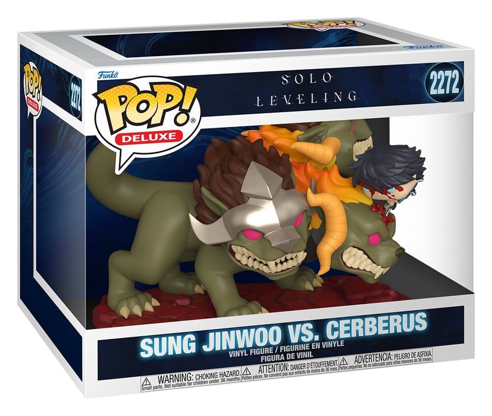 Solo Leveling POP! #2272 Deluxe Vinyl Figur Jinwoo Vs Cerberus 9 cm