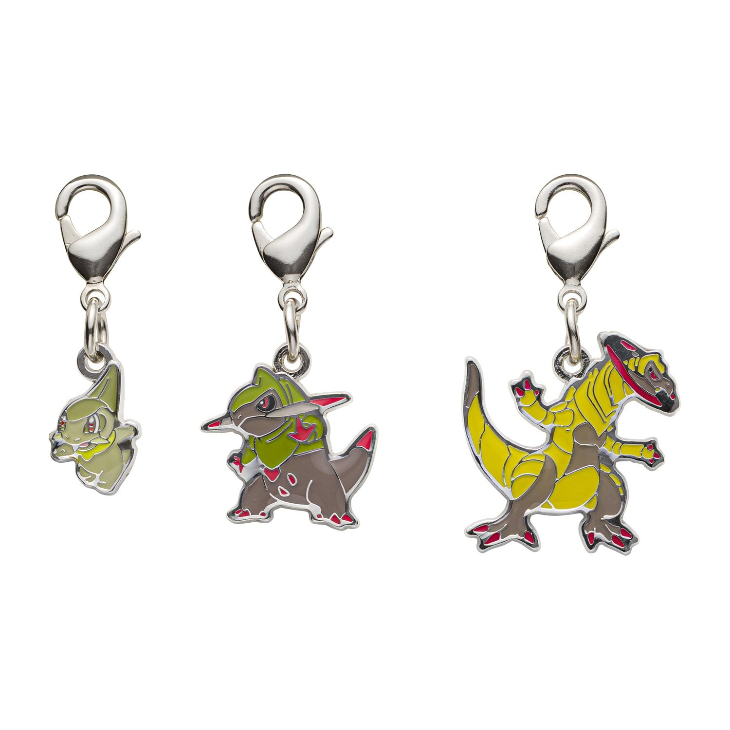 Pokemon Center - Axew, Fraxure, Haxorus Schlüsselanhänger - 3 Stück Pokemon Center - Axew, Fraxure, Haxorus Schlüsselanhänger - 3 Stück
