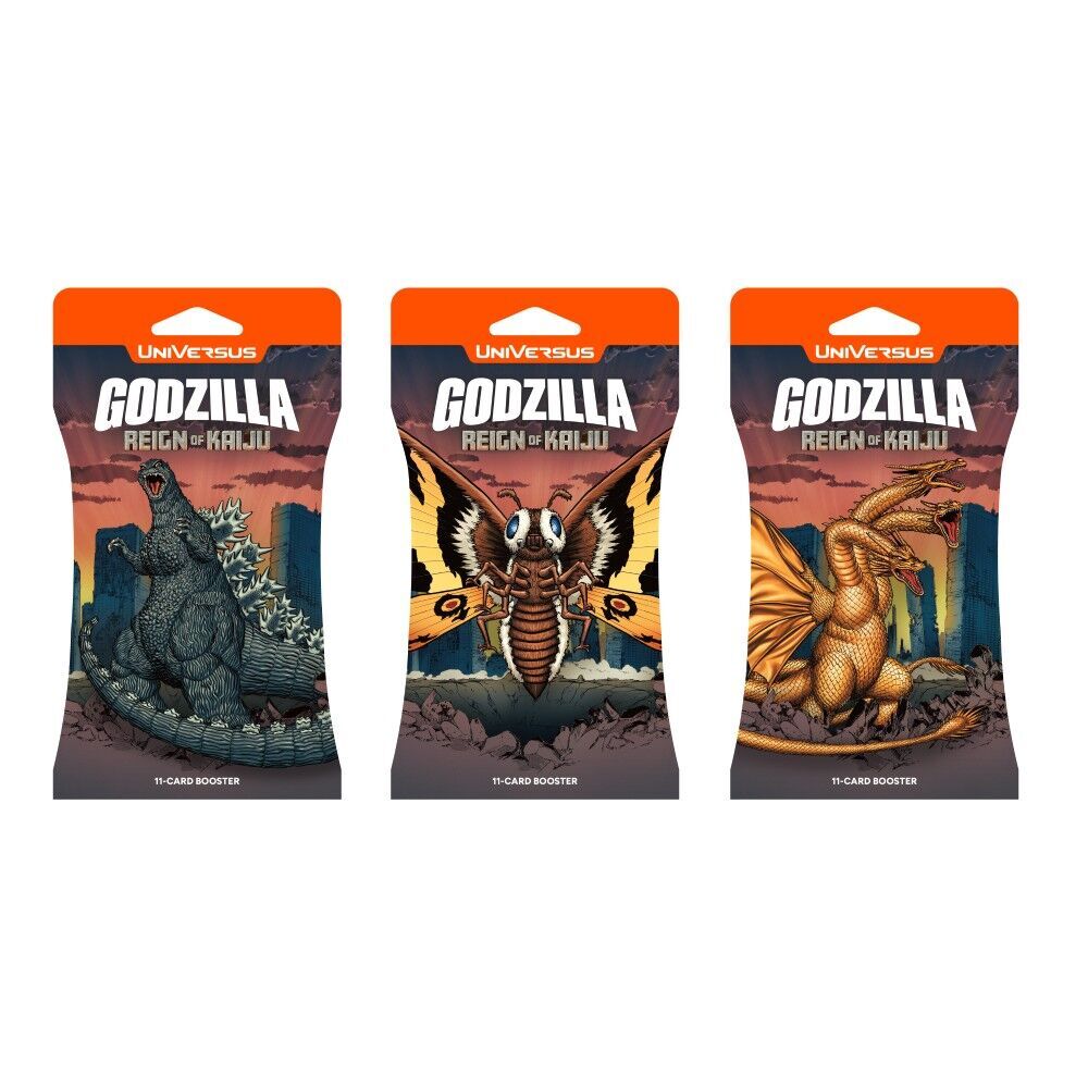UniVersus CCG: Godzilla - Reign of Kaiju Hanging Sleeved Booster - Assorted - EN UniVersus CCG: Godzilla - Reign of Kaiju Hanging Sleeved Booster - Assorted - EN