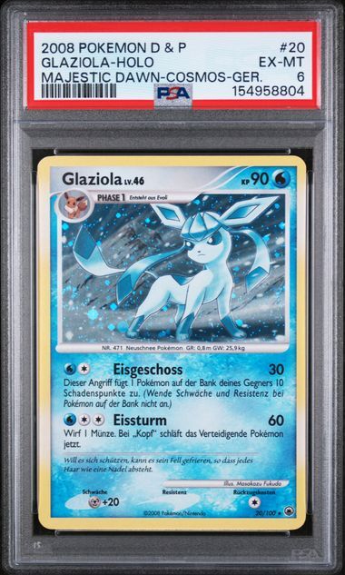 Glaziola #20 - Diamond & Pearl Majestic Dawn - Holo - PSA 6 EX-MT - Pokemon