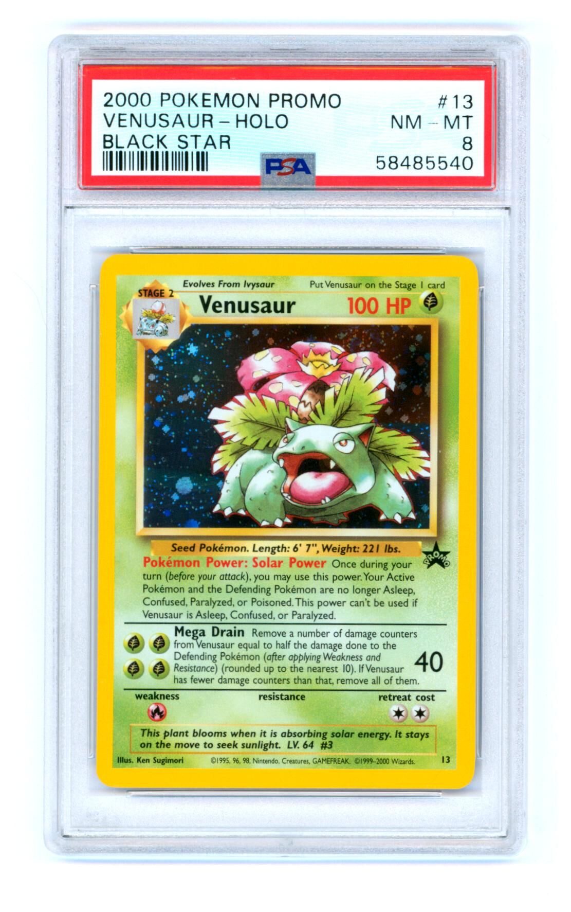 Venusaur - Black Star Promo 13 - Holo - PSA 8 NM-MT - Pokémon