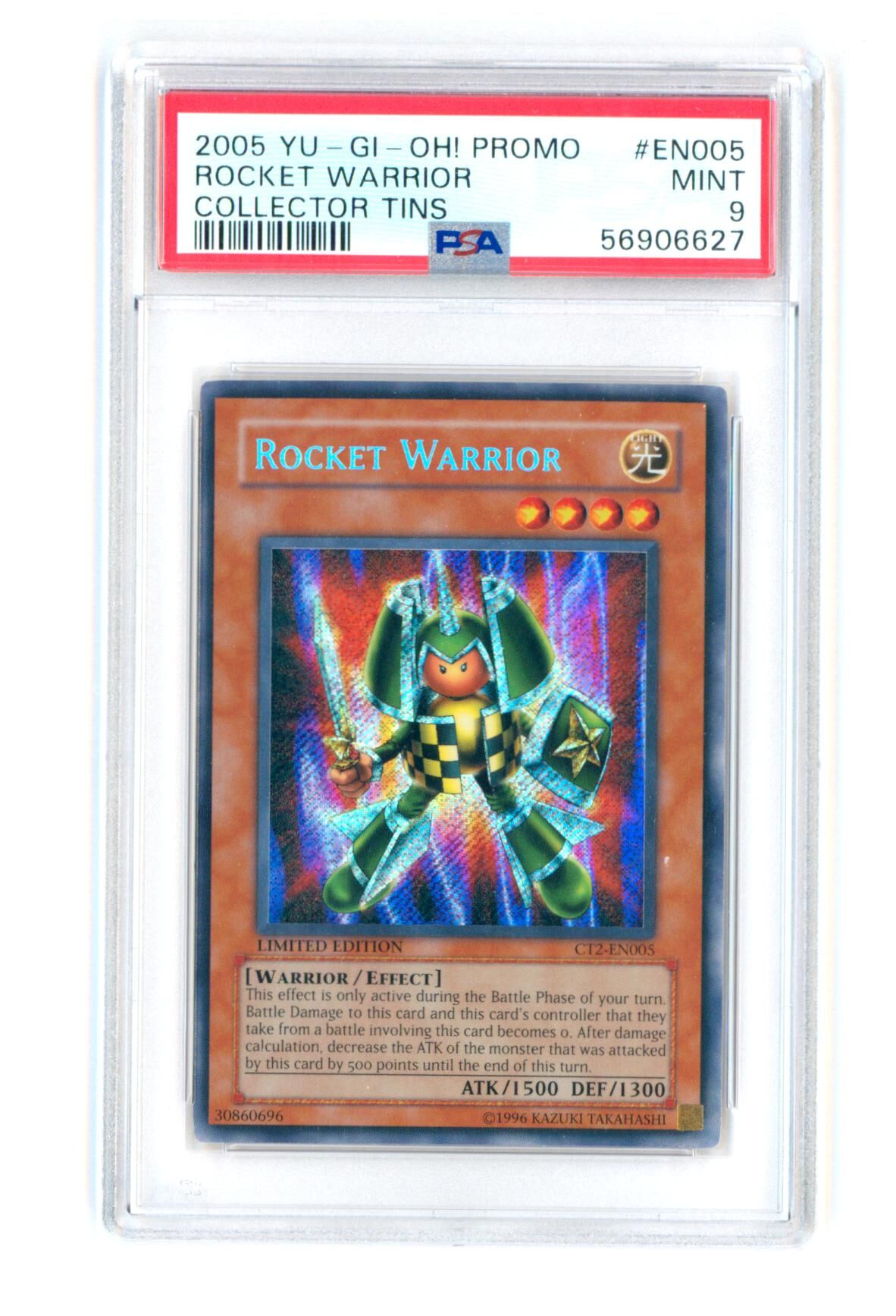 Rocket Warrior CT2-EN005 - Collectors Tins - Secret Rare - PSA 9 MINT - Yu-Gi-Oh! Rocket Warrior CT2-EN005 - Collectors Tins - Secret Rare - PSA 9 MINT - Yu-Gi-Oh!