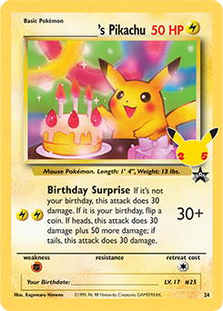 birthday-pikachu-24-pok-mon-tcg-near-mint Birthday Pikachu - 24 - Pokémon TCG - Near Mint
