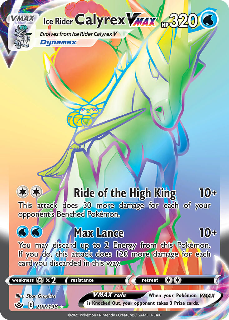 Ice Rider Calyrex VMAX - 202/198 - EN