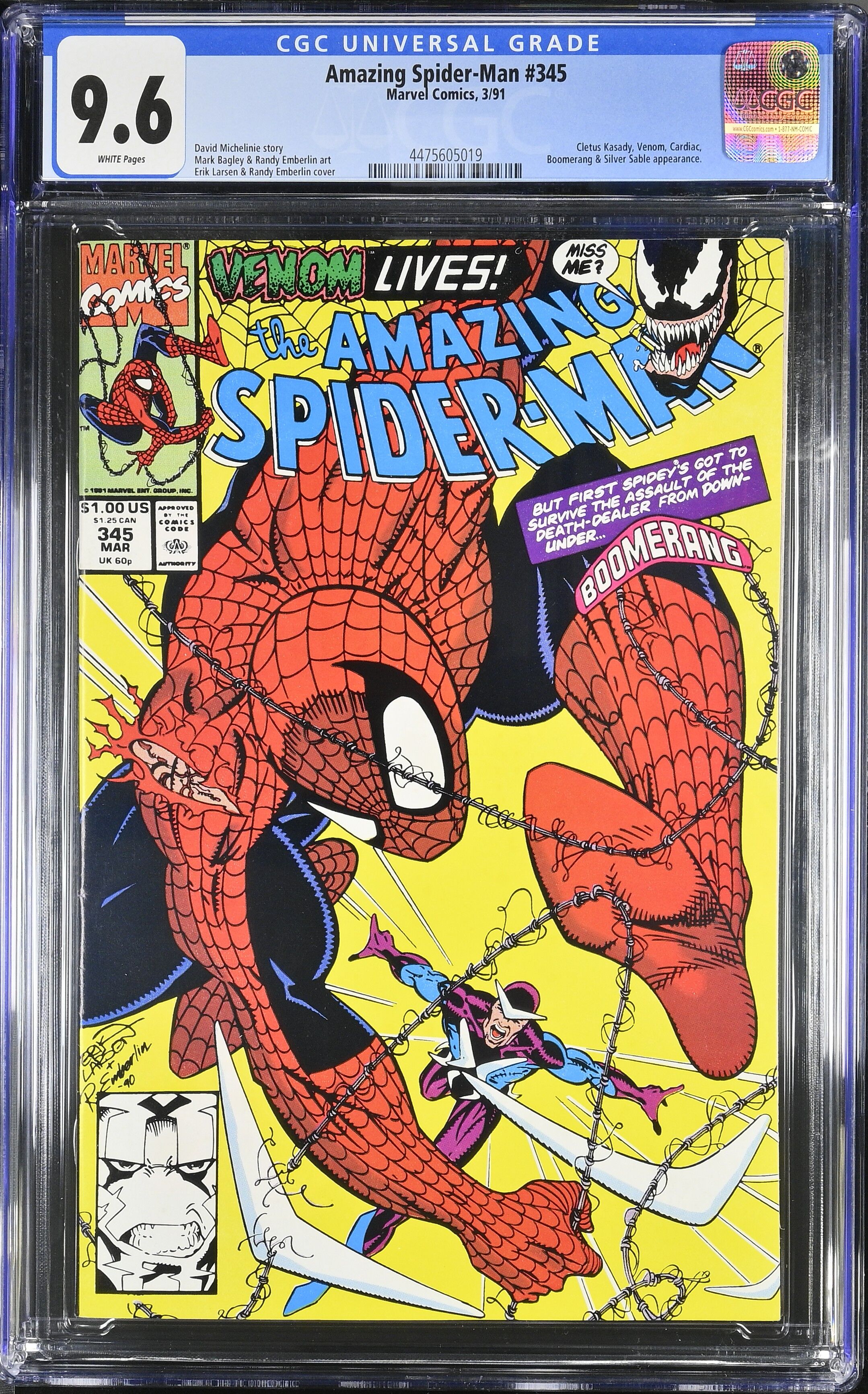 Amazing Spider-Man #345 CGC 9.6 Amazing Spider-Man #345 CGC 9.6