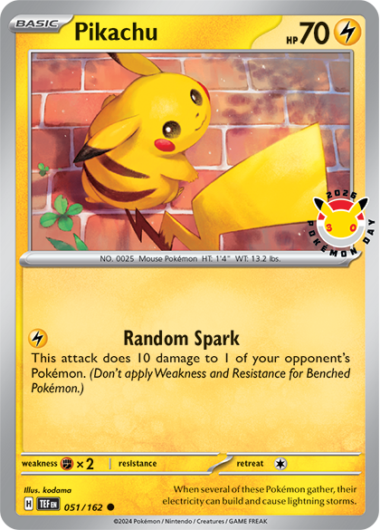 Pikachu - 051/162 - Pokémon Day 2026 Stamp - EN