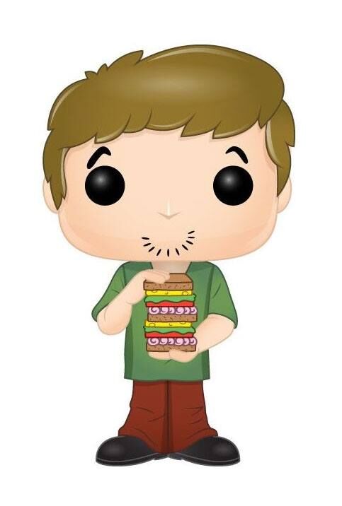 Scooby Doo POP! Animation Vinyl Figur Shaggy w/ Sandwich 9 cm