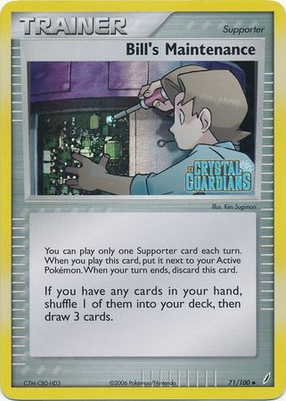 Bill’s Maintenance - 71/100 - Reverse Holo - EN Bill’s Maintenance - 71/100 - Reverse Holo - EN