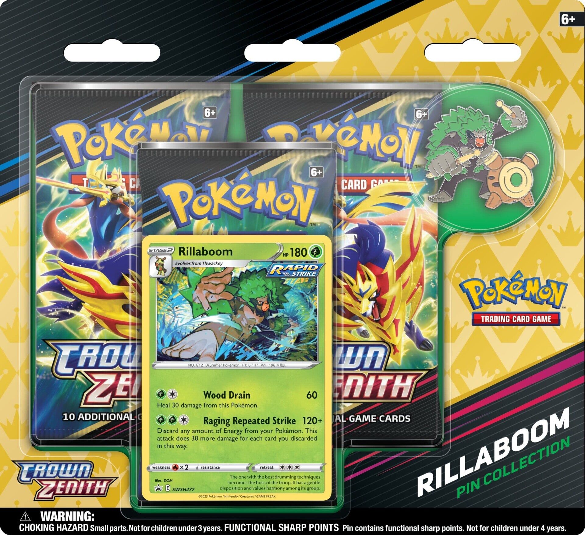 pokemon-sword-shield-crown-zenith-rillaboom-pin-collection-en Pokémon Sword & Shield Crown Zenith Rillaboom Pin Collection - EN