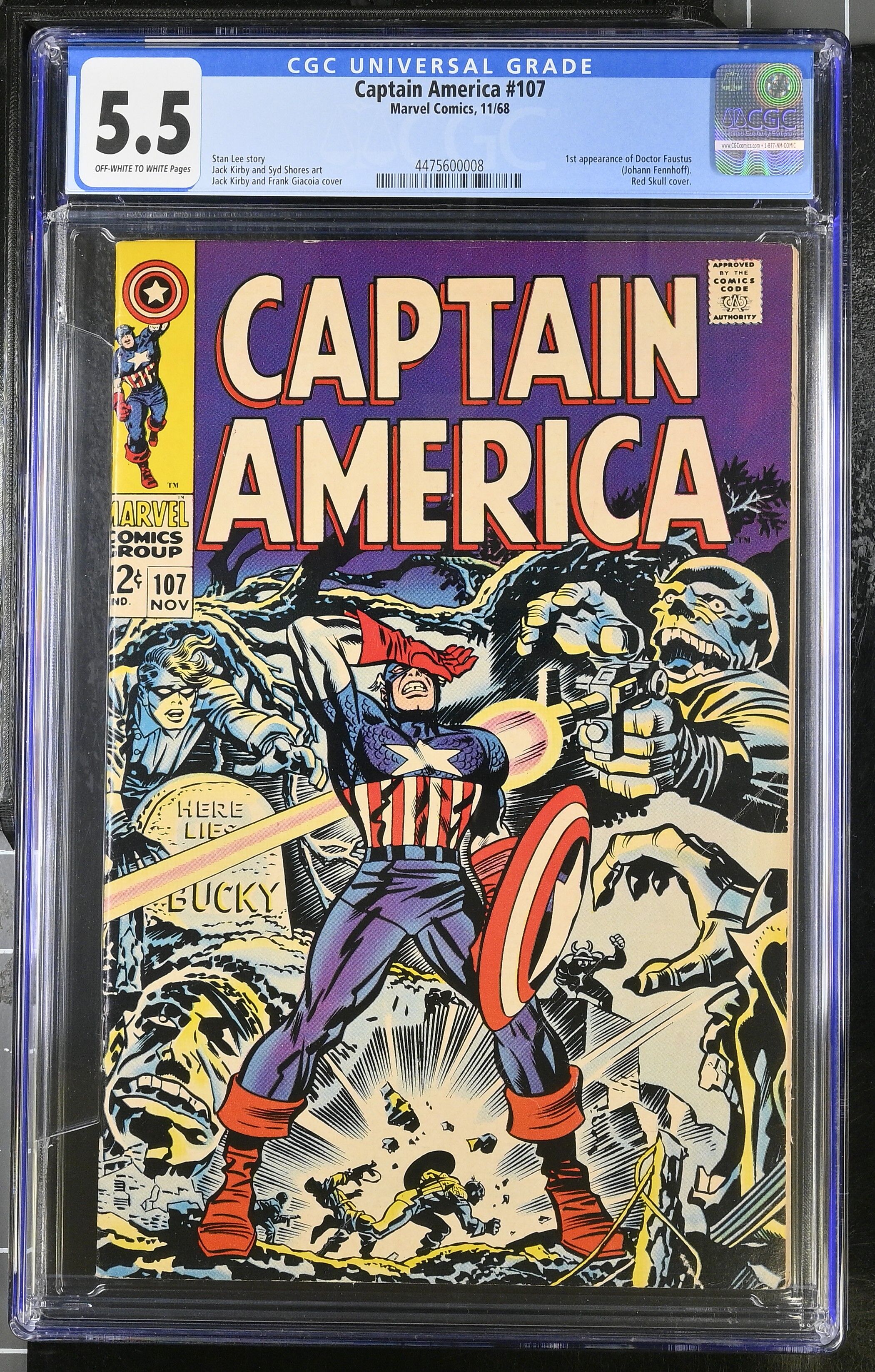 Captain America #107 CGC 5.5 Captain America #107 CGC 5.5