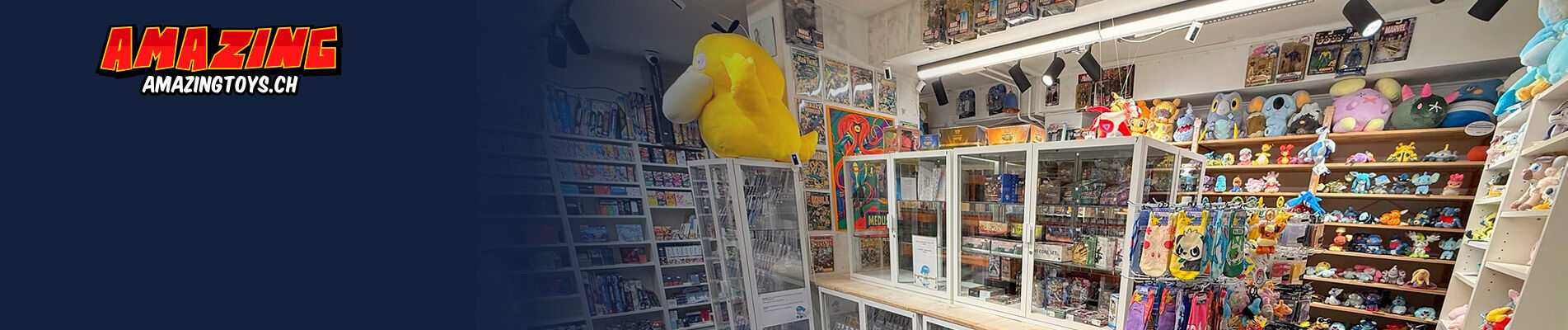 AMAZINGTOYS® Store in Zürich, Zweierstrasse 123: Sammelkarten, Plüsch und Figuren