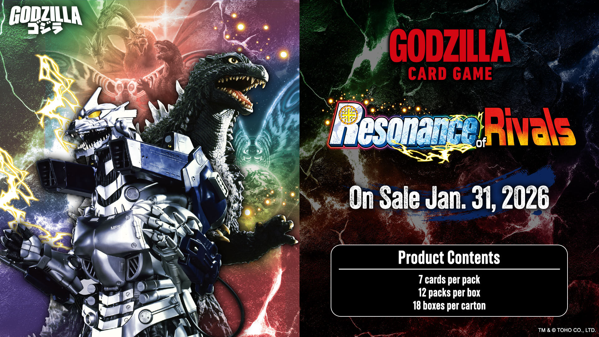 GODZILLA Card Game - Resonance of Rivals Booster Display (12 packs) - EN GODZILLA Card Game - Resonance of Rivals Booster Display (12 packs) - EN