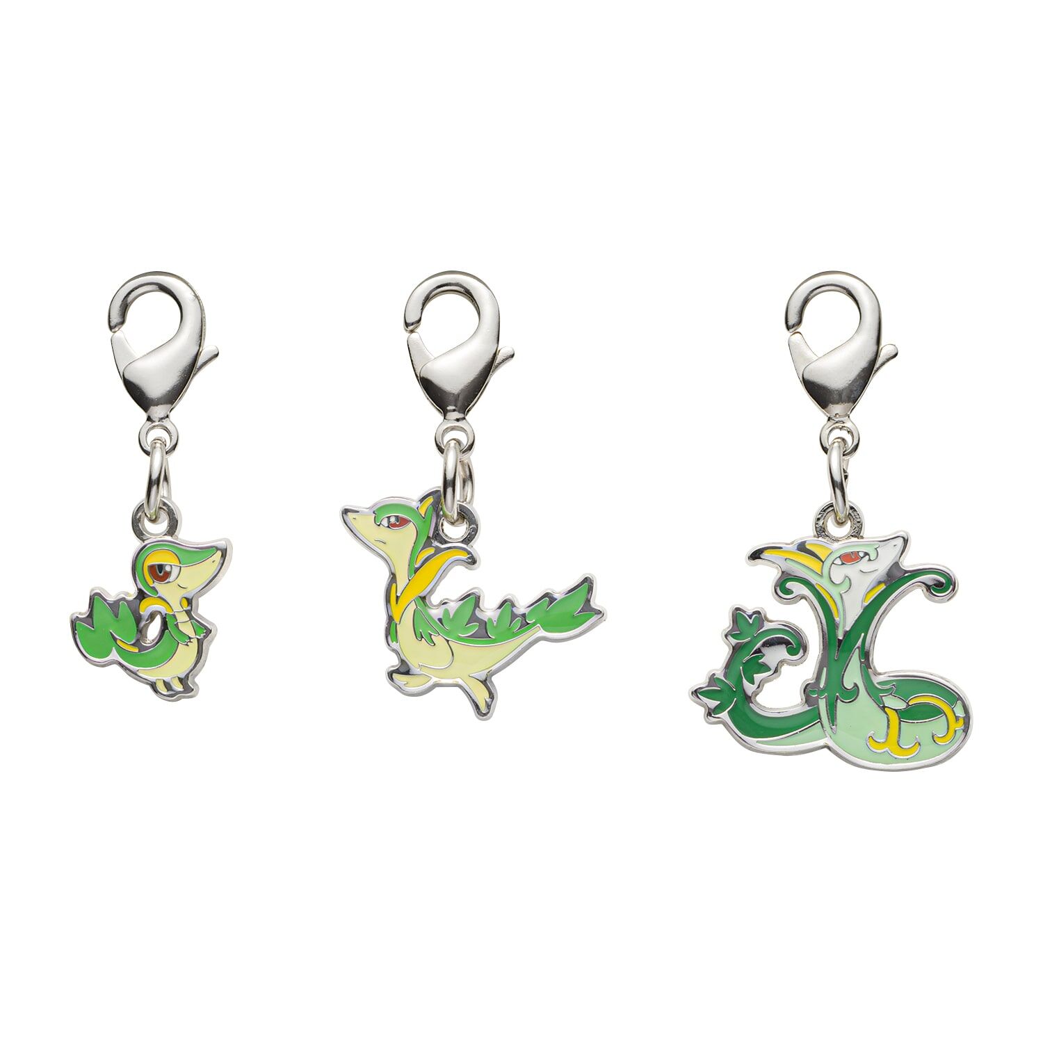 Pokemon Center - Snivy, Servine, Serperior Schlüsselanhänger - 3 Stück