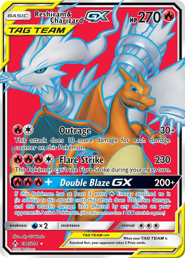Reshiram & Charizard-GX - 194/214 - EN