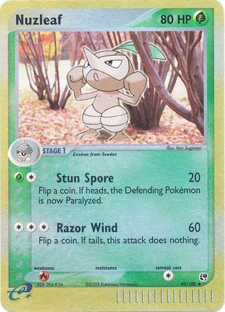 Nuzleaf - 49/100 - Reverse Holo - EN Nuzleaf - 49/100 - Reverse Holo - EN