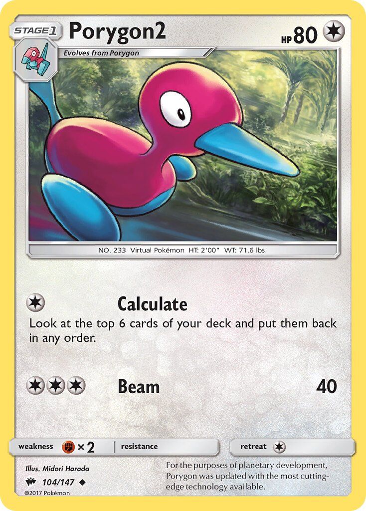 porygon2-104-147-pokemon-tcg-lightly-played-en Porygon2 - 104/147 - Pokémon TCG - Lightly Played - EN