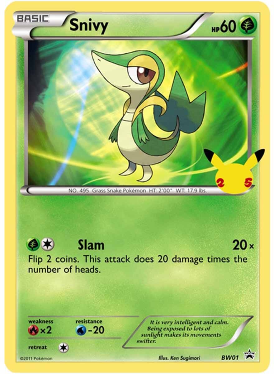 Pokémon 25th Anniversary Unova Starters 3 Pack Jumbo Promos - EN