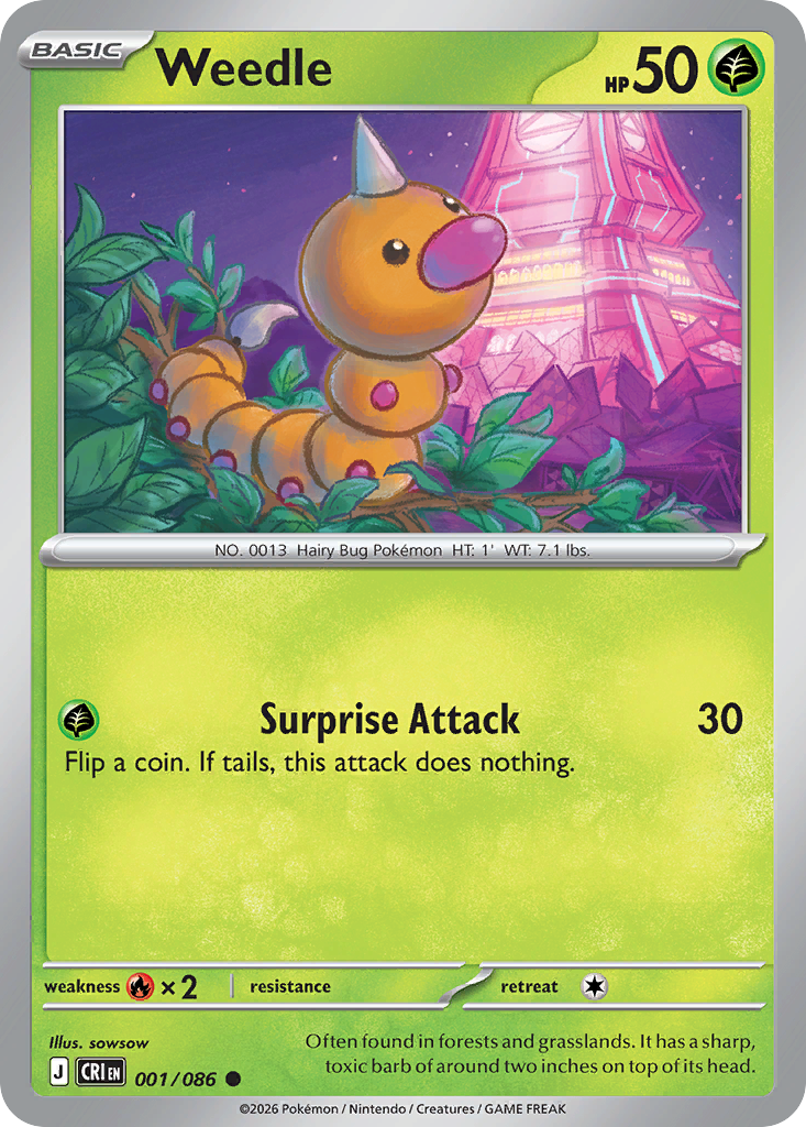 Weedle - 001/086 - EN